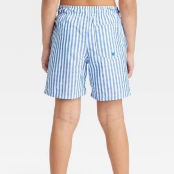 Boys' Striped Seersucker Swim Trunks - Cat & Jack - Sz XL (16) - Picture 2 of 10